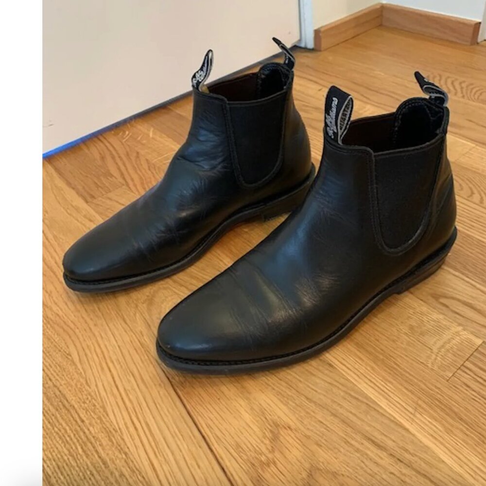 R.M. Williams Black Adelaide Boot, 9D,  Womens, Rubber Sole